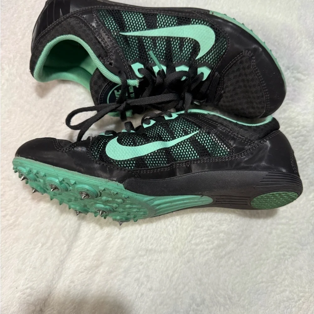 Nike Black and‎ Mint Green Spikes